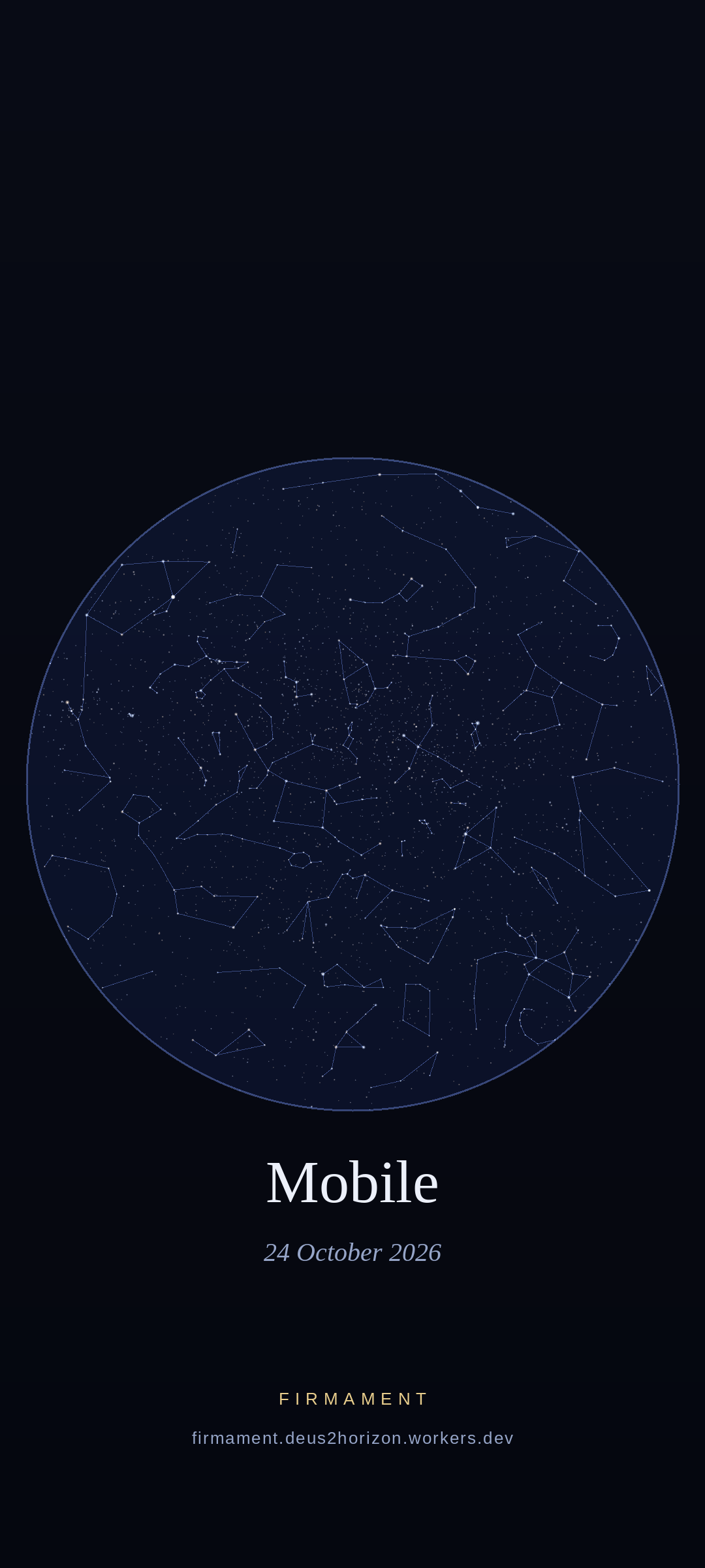 Cielo notturno sopra Mobile, United States il 24 ottobre 2026
