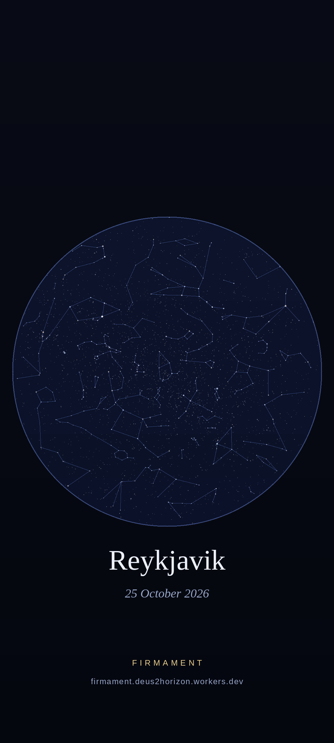 Cielo notturno sopra Reykjavik, Iceland il 24 ottobre 2026